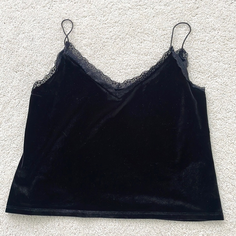 H&M Velvet Black Tank Top